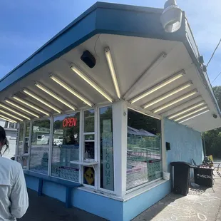 outside
