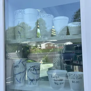 their sizes