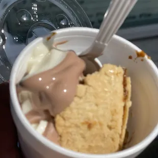 1/2 Slice Pie with Ice Cream (shoo fly pie)