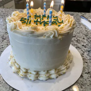 Lemon Curd Cream Cheese Birthday cake