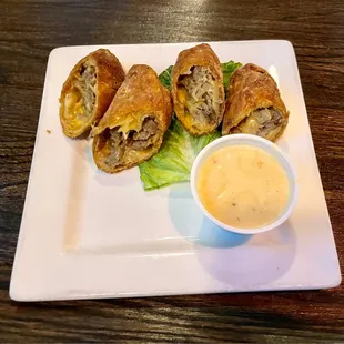 Steak &amp; Cheese Egg Rolls