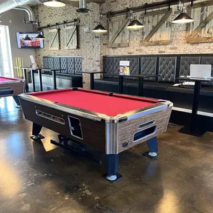 Back room with pool tables