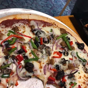 They r calling it Shooters Supreme Pizza. Horrible pizza. I can tell it's frozen and microwaved. NEVER ORDER THIS