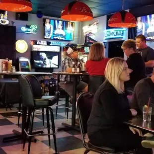 customers sitting at tables