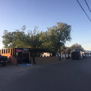 outside