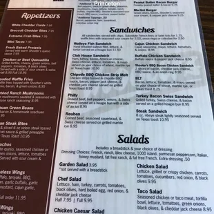 menu and prices