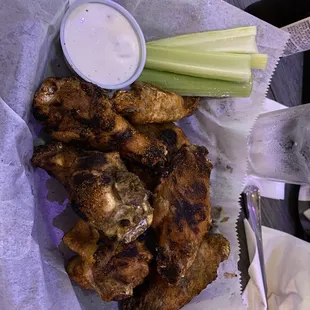 Old Bay wings that should be called old Burnt wings