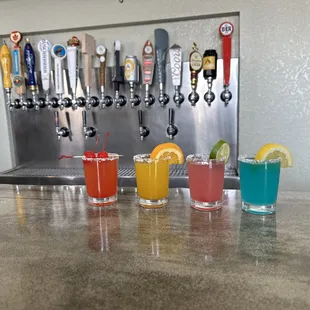 Margarita flight and craft beers