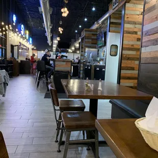 Back corner facing the bar