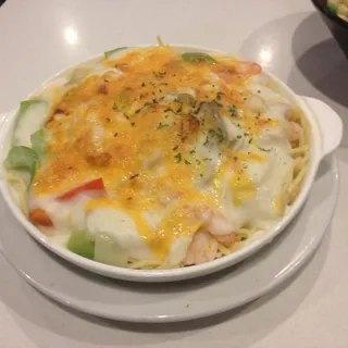 Baked Seafood with Cream Sauce