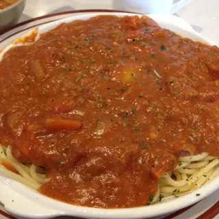 Baked Meat Sauce Spaghetti