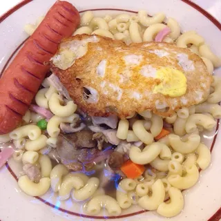 Double Egg Macaroni or Ramen Soup