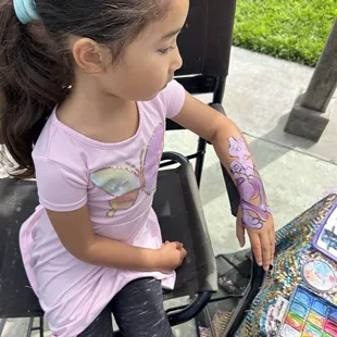 Mewtwo Pokémon paint in process