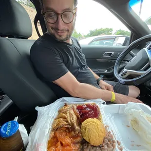 Greg-O ready to chow down!