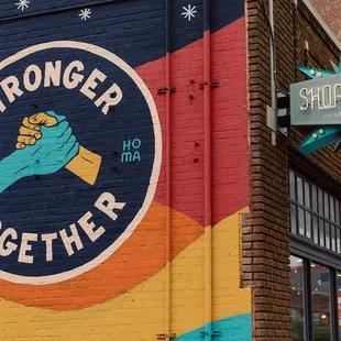 Local artist mural, installed in 2020, designed by Shop Good