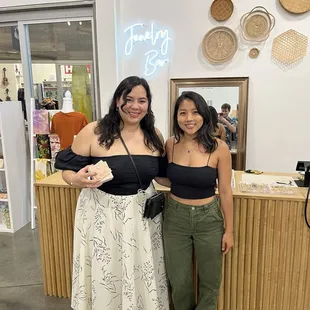 Kristi and I after she made my custom set at the jewelry bar