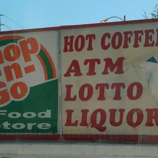 ows a sign for hot coffee