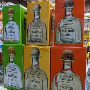 patron patron tequila bottles