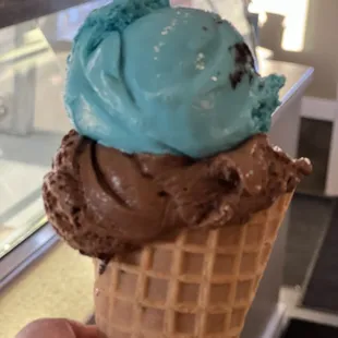 Cookie Monster &amp; Dark Chocolate. Delicious. Their salted caramel is still my favorite though.