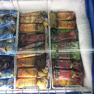 a variety of packaged snacks