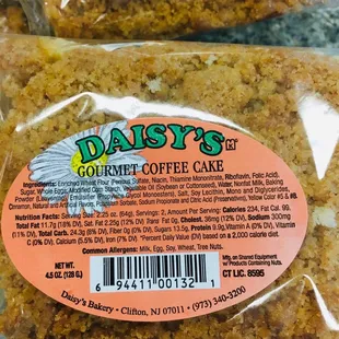 Coffee cake for your sweet tooth