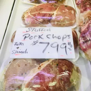 Stuffed pork chops