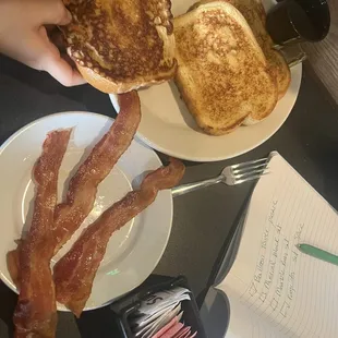 French toast and bacon