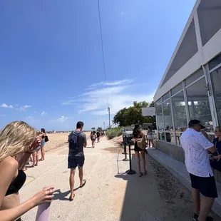 Outside the club - beach boardwalk