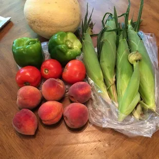 Our bounty.  Yum.