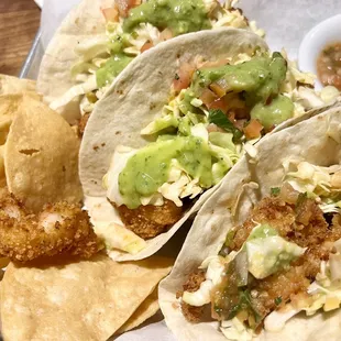 Fried Shrimp Tacos~ heavenly...