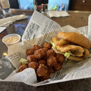 Perch and Sweet Potato Tots