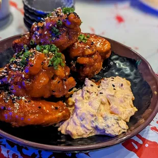 a plate of food on a table