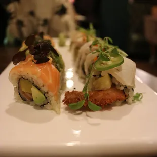 Salmon roll and Shore leave roll