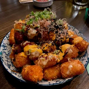 Okonomiyaki tater tots