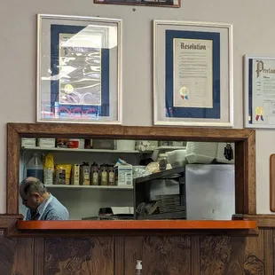 Dad doing his thing in the kitchen