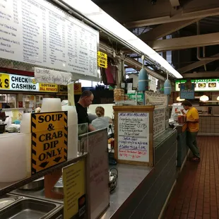 the inside of a restaurant