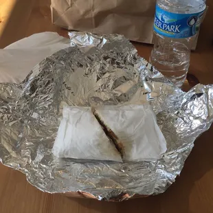 Crab cake wrap, not so big but fulfilling.