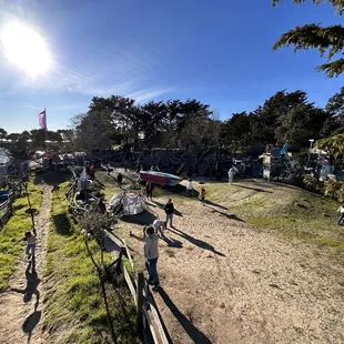 view from atop the zip line