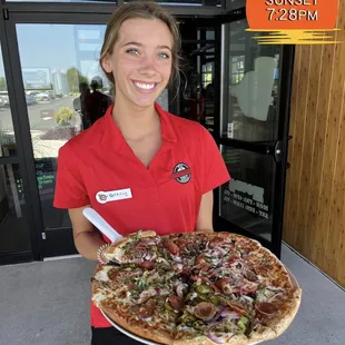 pizza, food