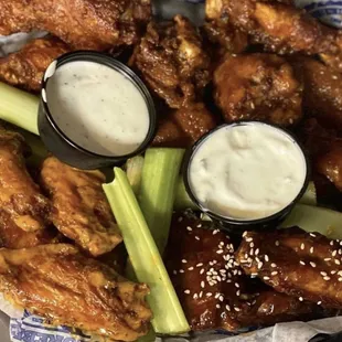 We were voted best wings in Virginia five years in a row.