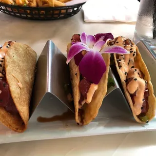 Ahi Poke Tacos