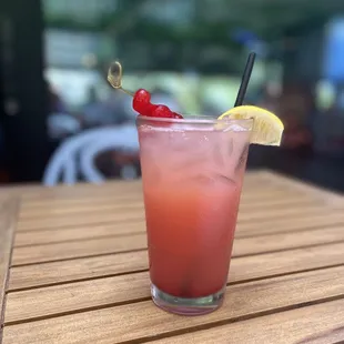 Strawberry lemonade with a side of cherries