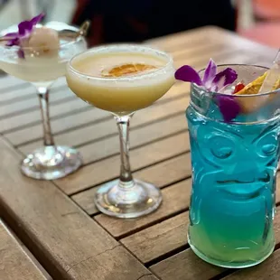 Winning Cocktails: Blue Hawaii, Orange Dreamsicle, and Lychee Martini