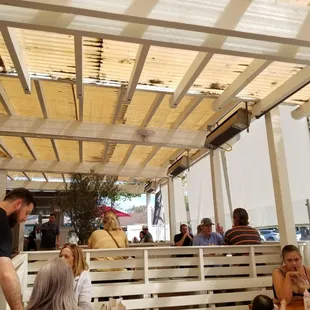 Large covered outside dining area.