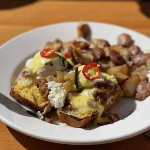 a plate of food on a table