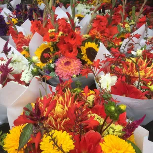 Beautiful bouquets of flowers