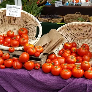 Check out these beefsteak tomatoes...so much fresh produce!