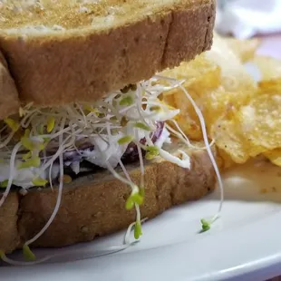 Chicken Salad Sammy with house kettle chips