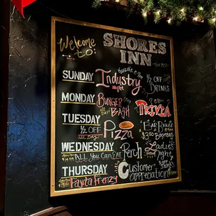 menu board