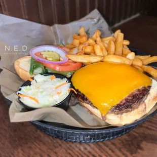 Steakhouse Burger with French Fries